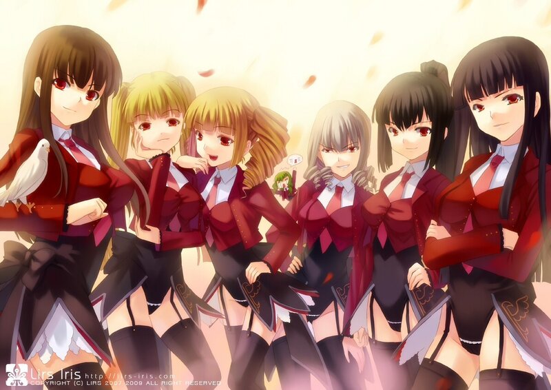 anime girls in school uniforms