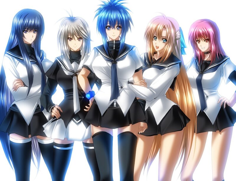 anime girls in school uniforms