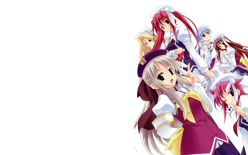 anime girls in school uniforms
