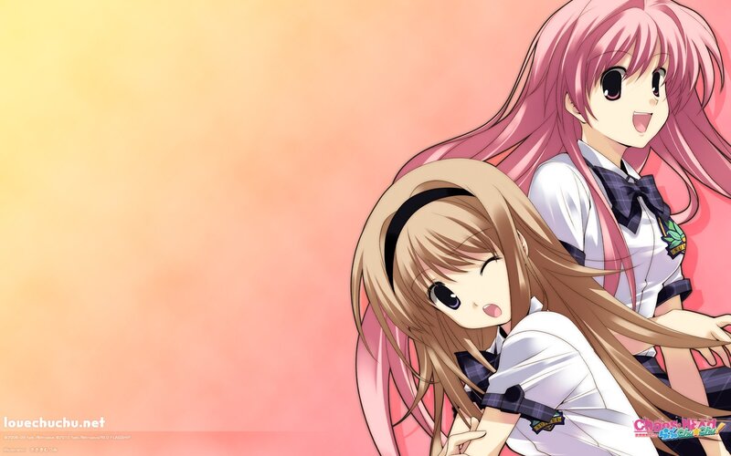 Anime girls in school uniforms
