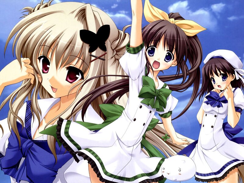 anime girls in school uniforms
