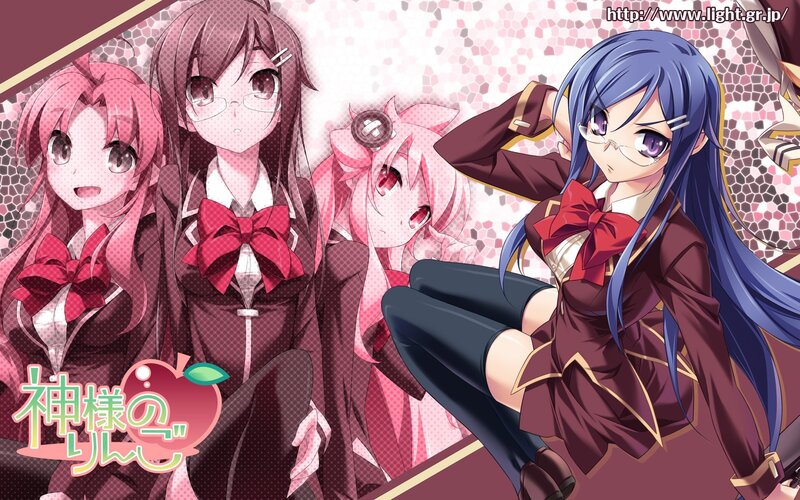 Anime girls in school uniforms