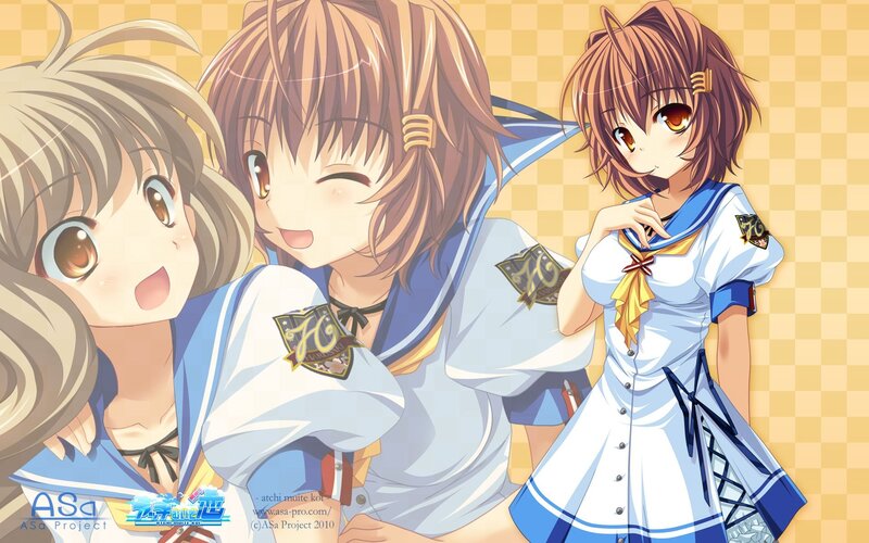 anime girls in school uniforms