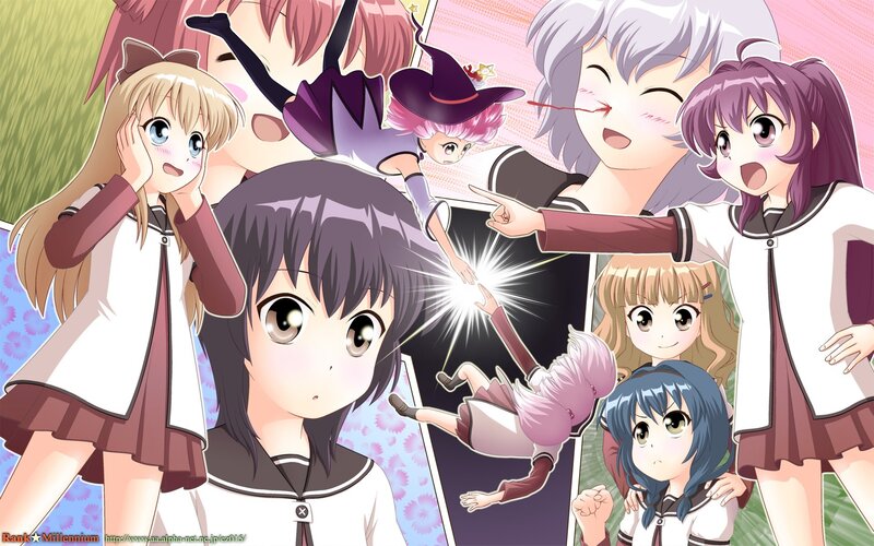 Anime girls in school uniforms