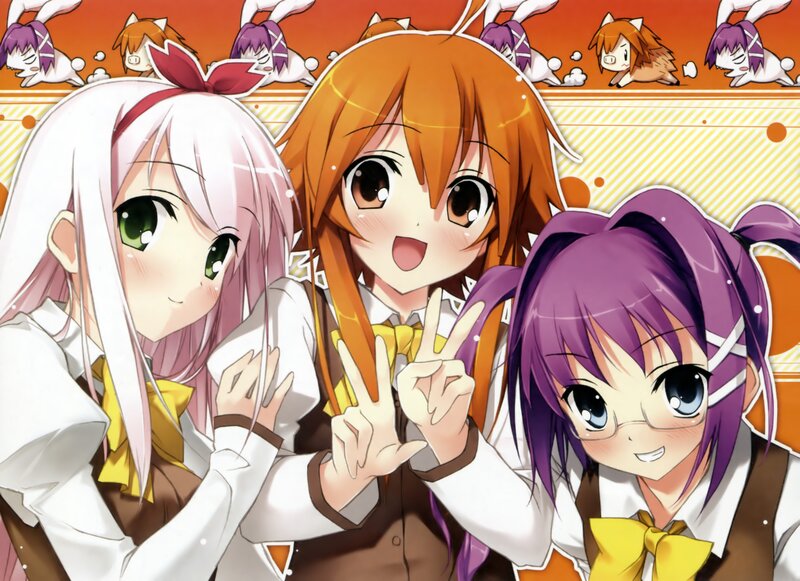 anime girls in school uniforms