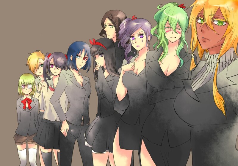 anime girls in school uniforms
