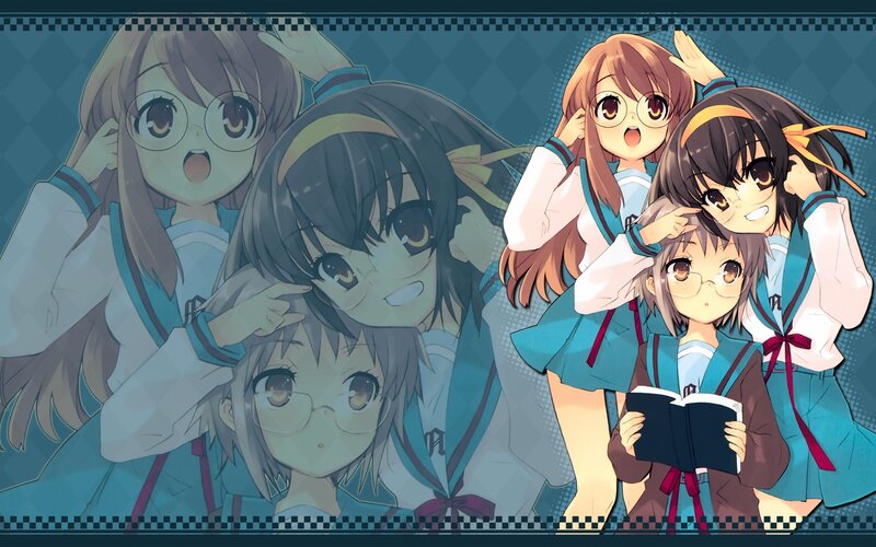 anime girls in school uniforms