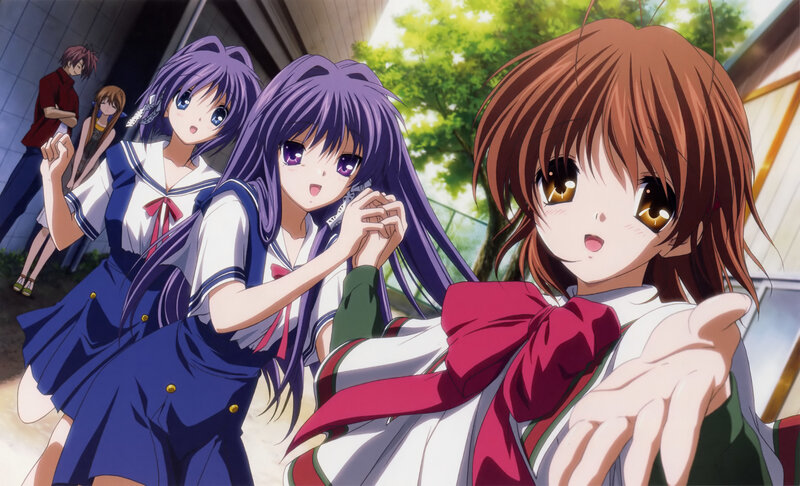 anime girls in school uniforms