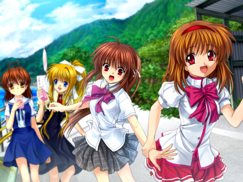 anime girls in school uniforms
