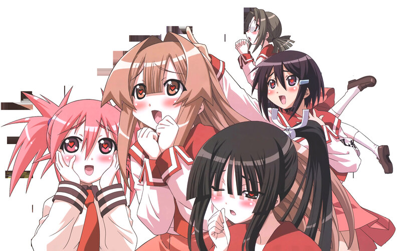 anime girls in school uniforms