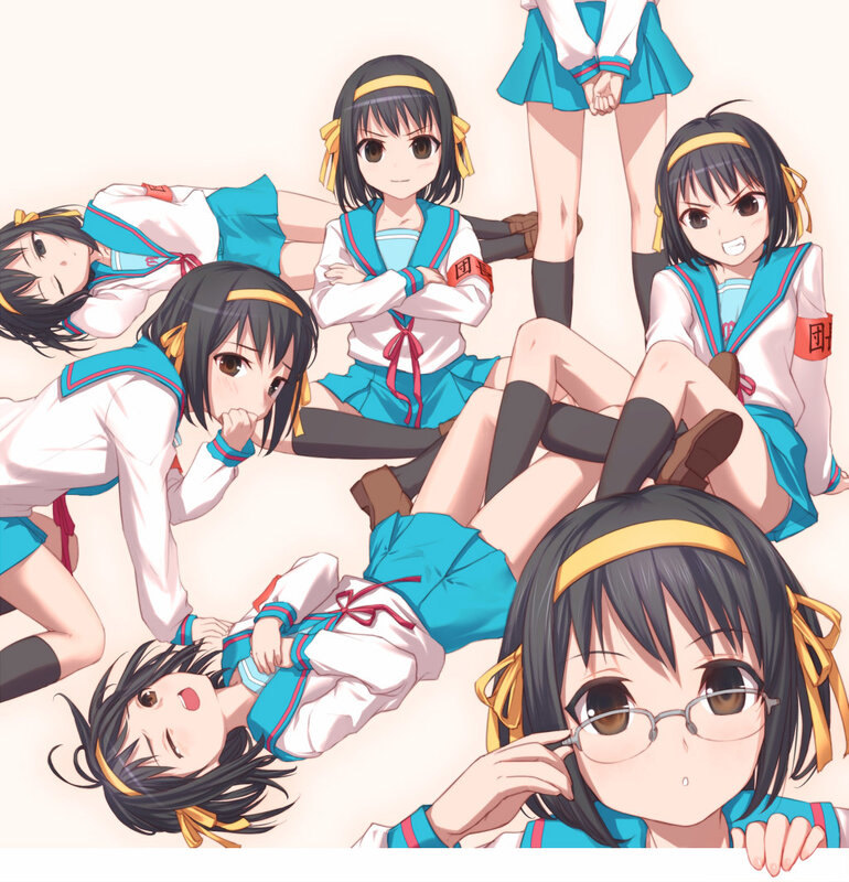 anime girls in school uniforms