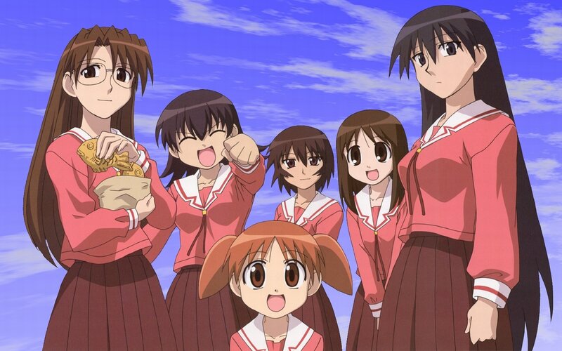 anime girls in school uniforms