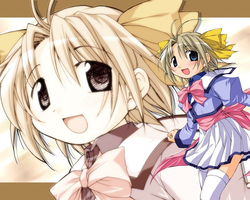 Anime girls in school uniforms