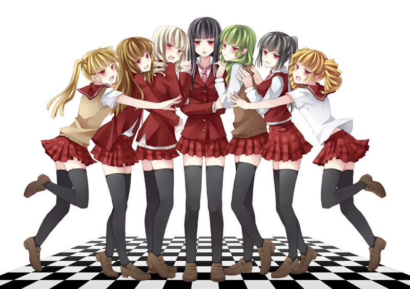anime girls in school uniforms