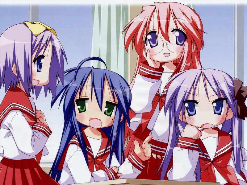 anime girls in school uniforms