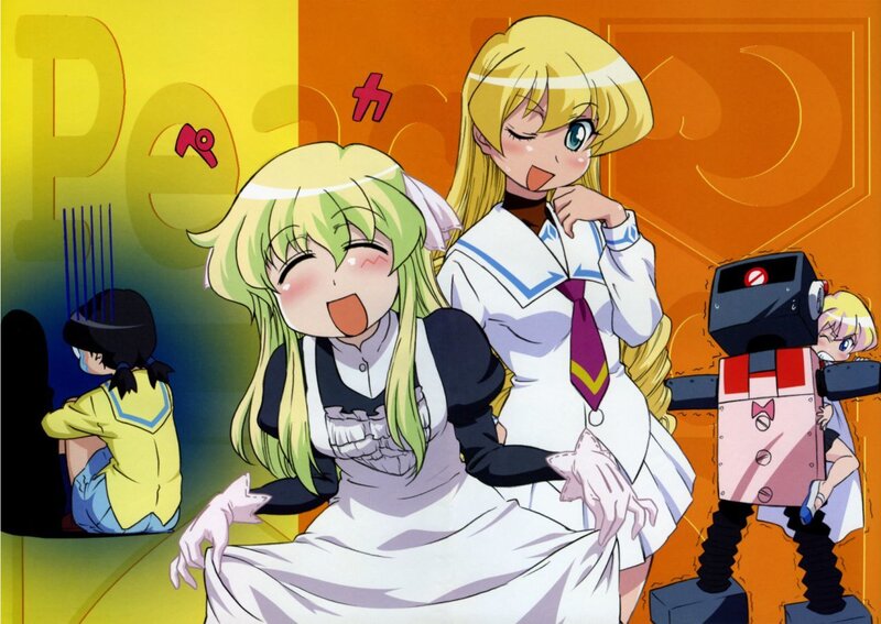 Anime girls in school uniforms