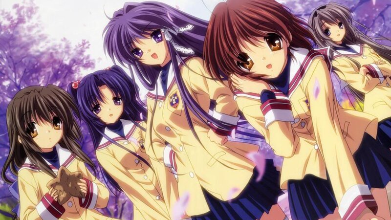 anime girls in school uniforms