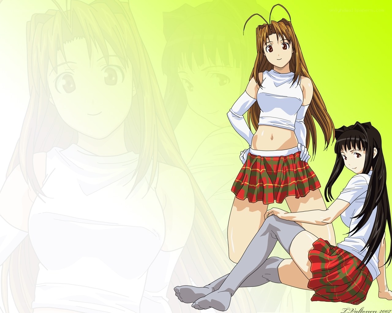 anime girls in school uniforms