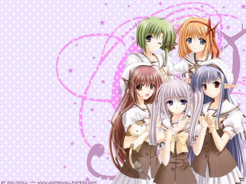 anime girls in school uniforms
