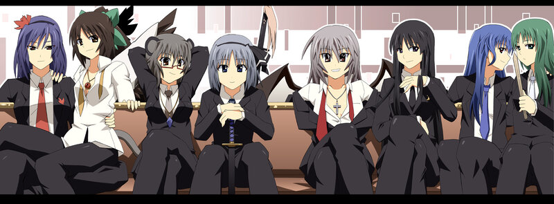 anime girls in school uniforms