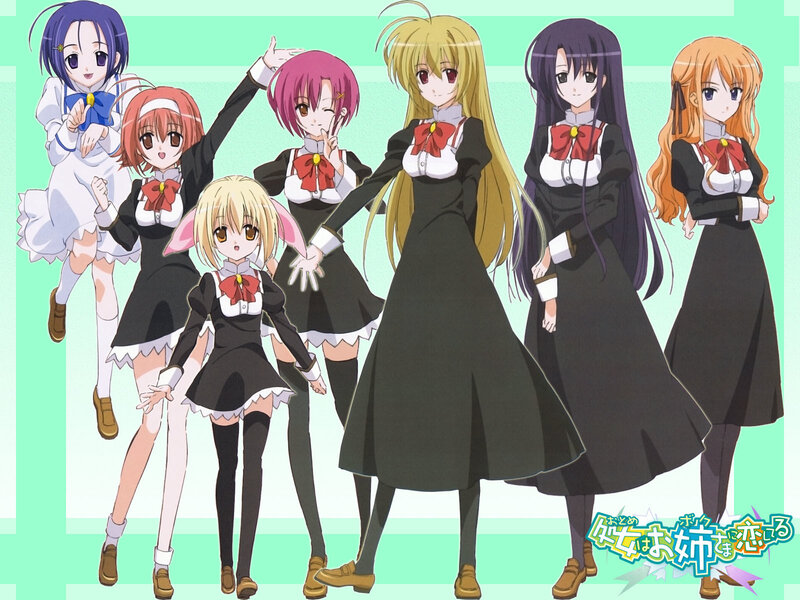 anime girls in school uniforms