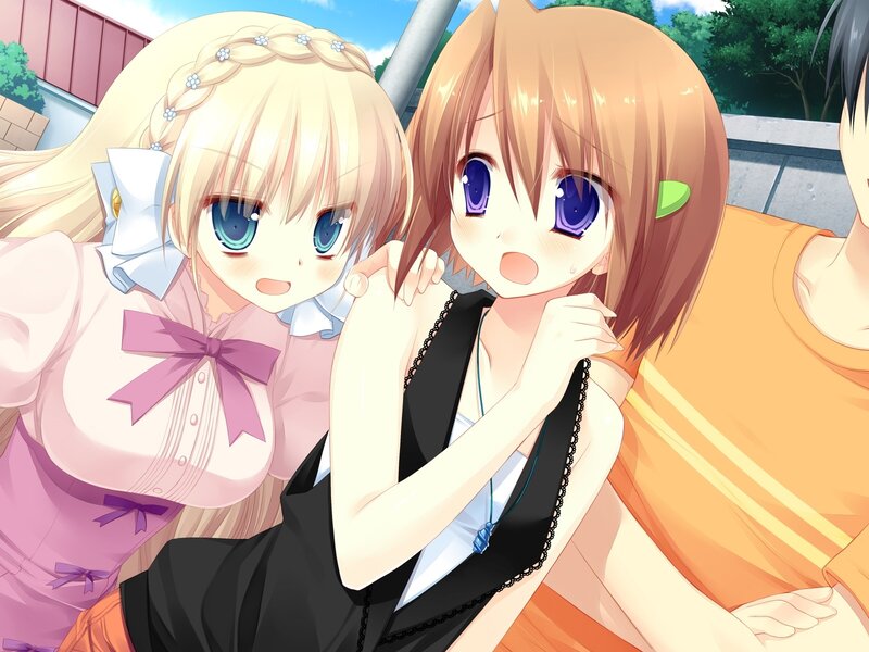 anime girls in school uniforms