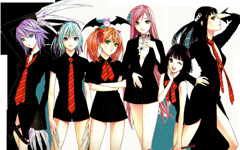 anime girls in school uniforms