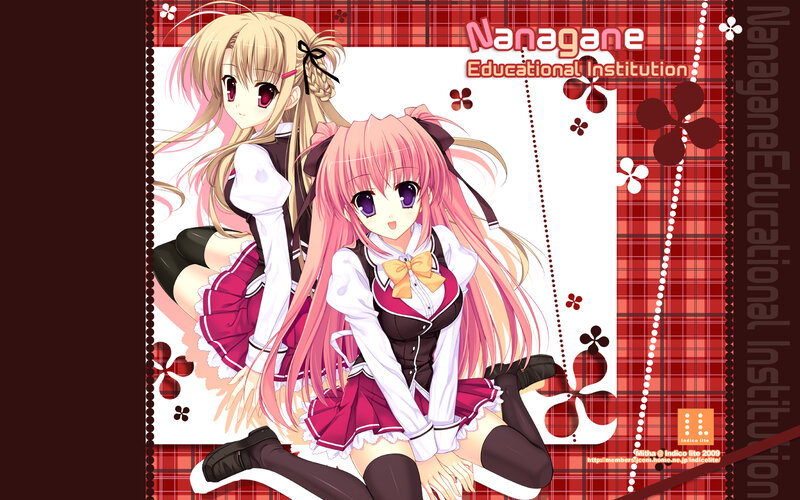 Anime girls in school uniforms