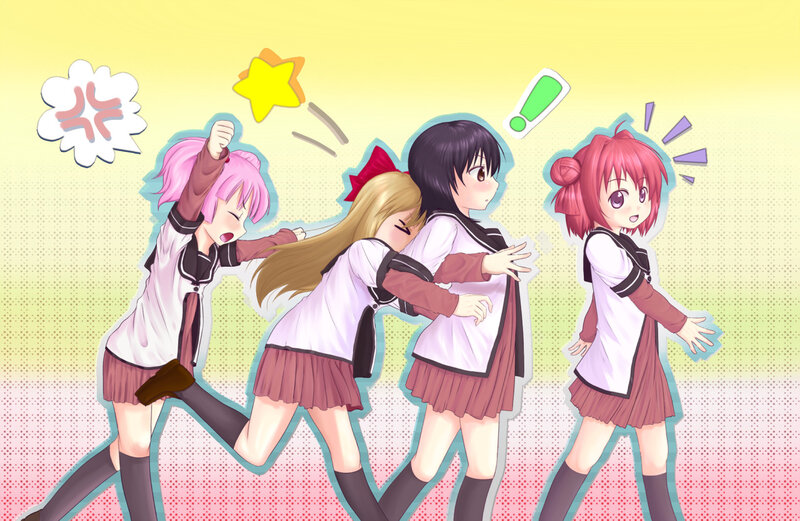 anime girls in school uniforms