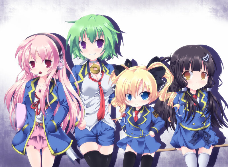 anime girls in school uniforms