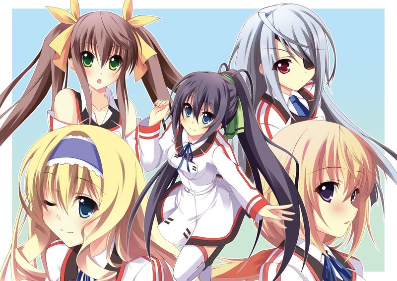 anime girls in school uniforms
