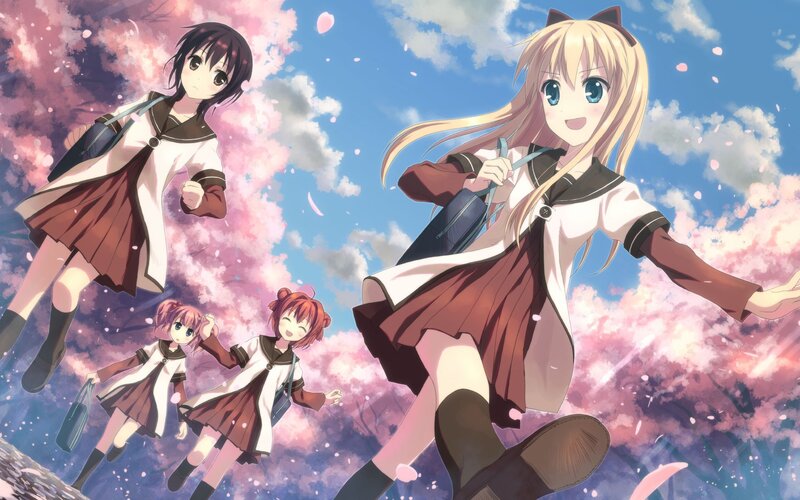 anime girls in school uniforms
