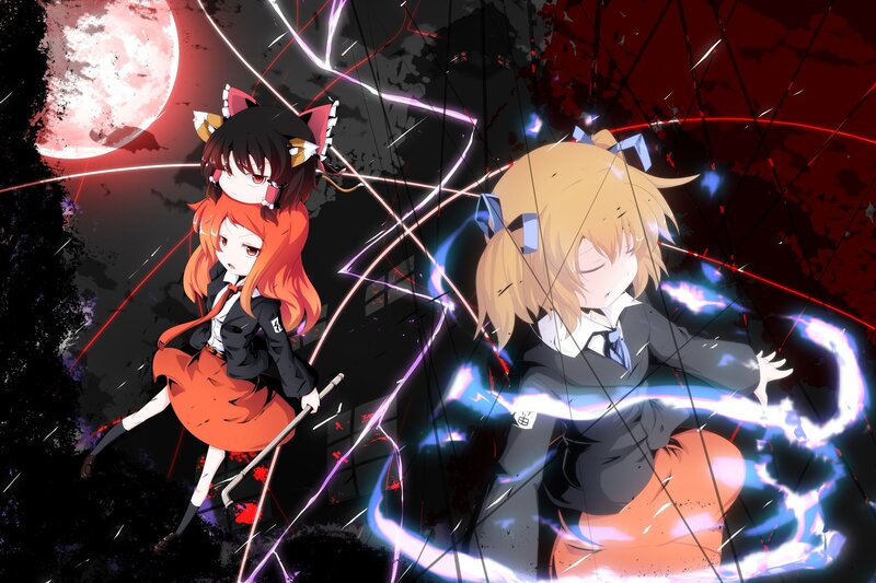 Anime girls in school uniforms