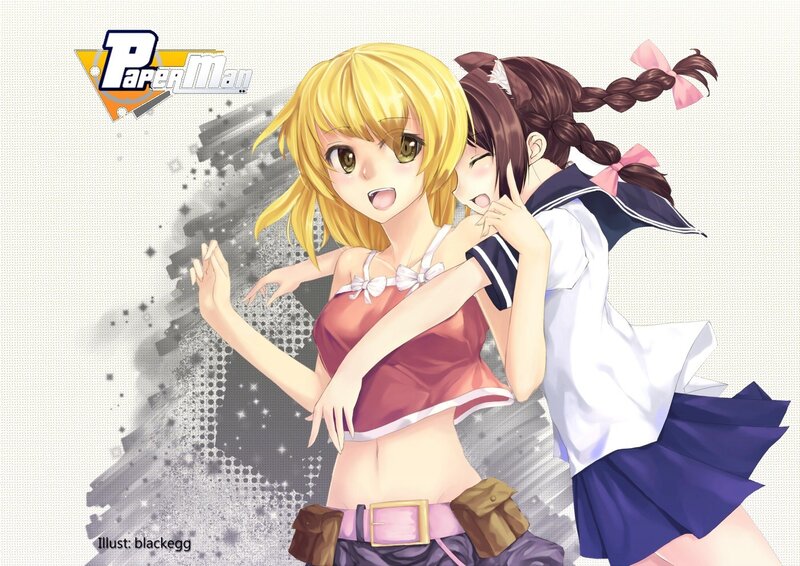 Anime girls in school uniforms