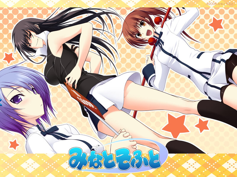 Anime girls in school uniforms