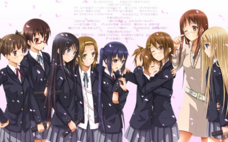 anime girls in school uniforms
