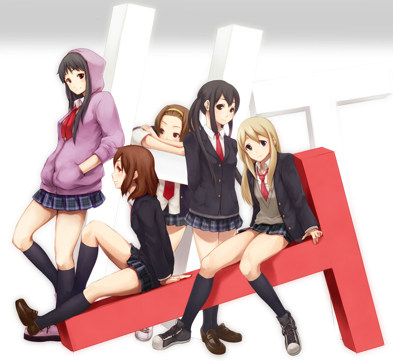 anime girls in school uniforms