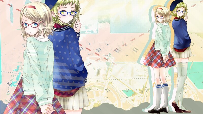 anime girls in school uniforms