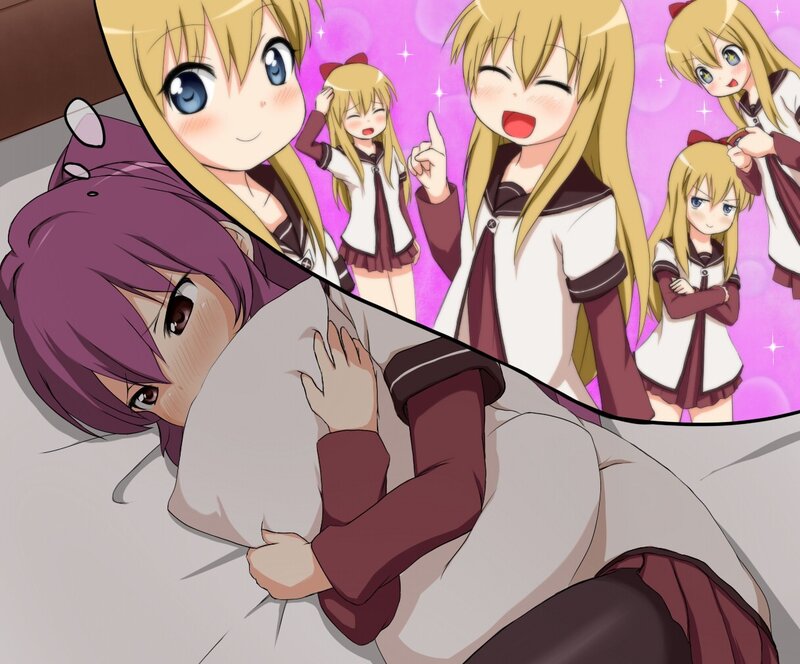 Anime girls in school uniforms