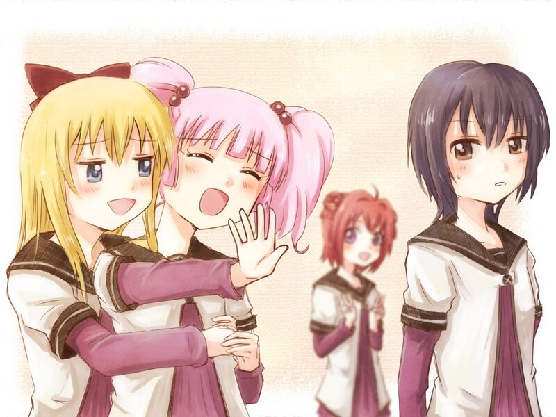 anime girls in school uniforms