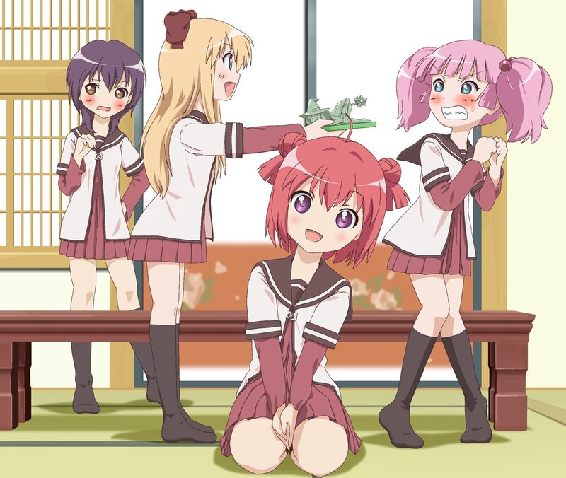 anime girls in school uniforms
