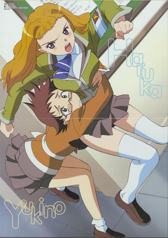 Anime girls in school uniforms