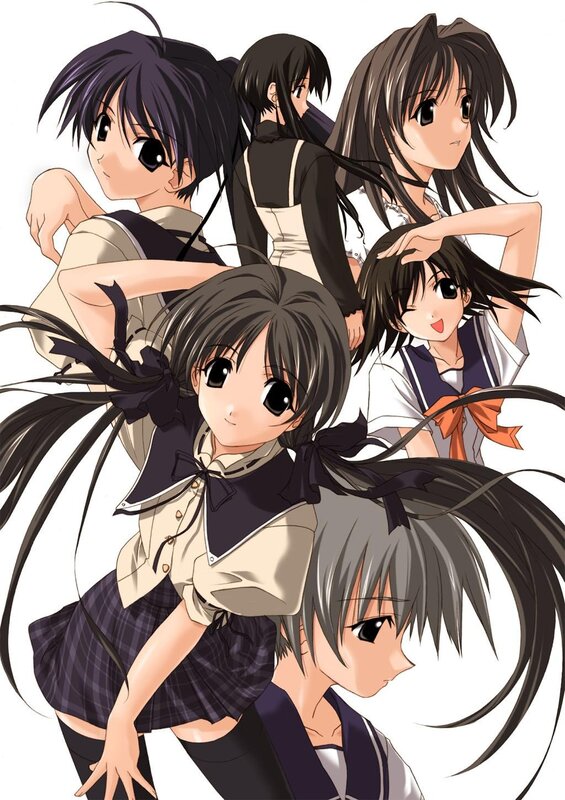 anime girls in school uniforms