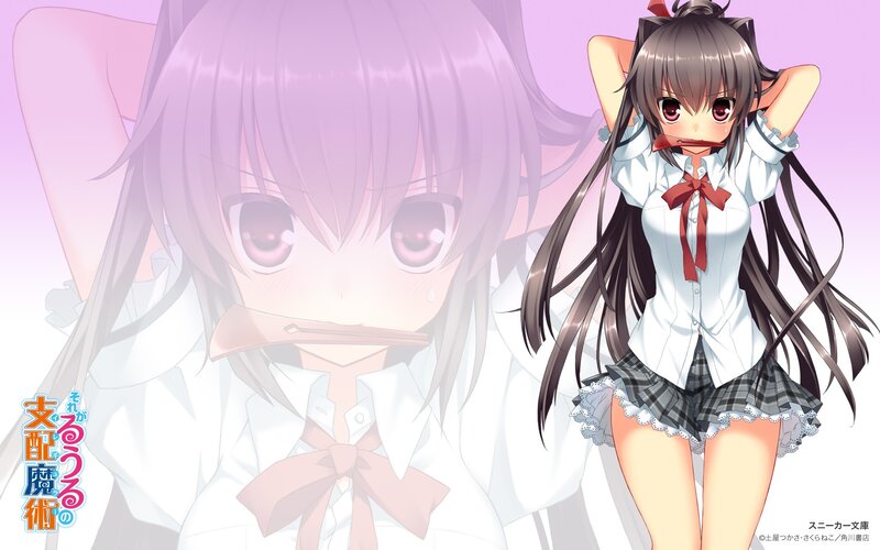 Anime girls in school uniforms