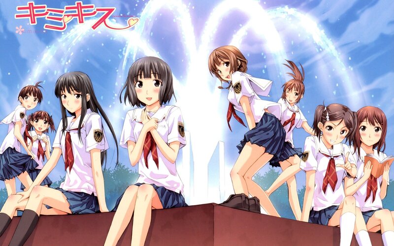 anime girls in school uniforms