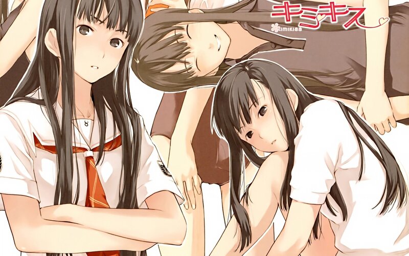 anime girls in school uniforms