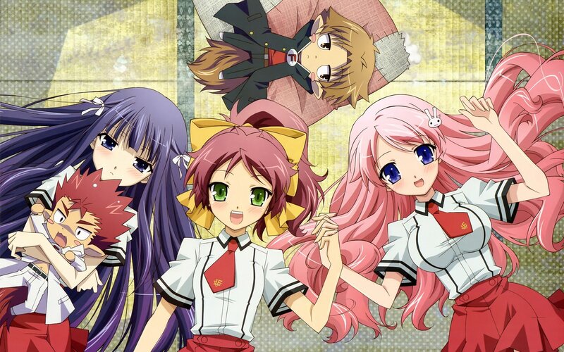 anime girls in school uniforms