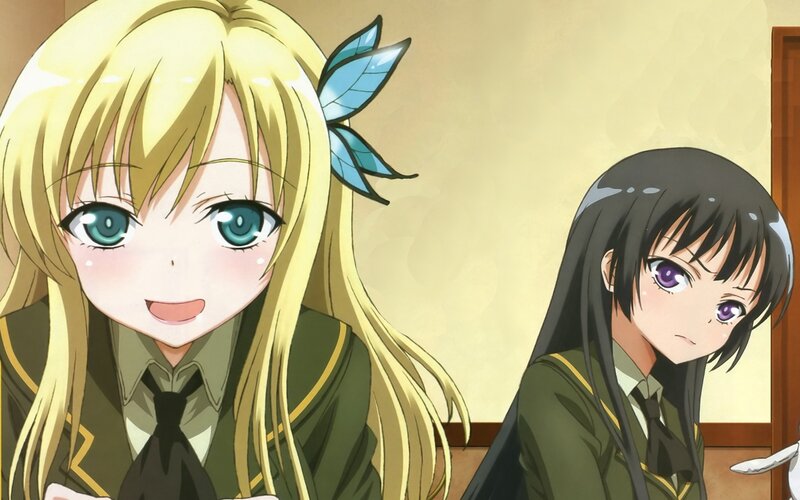 anime girls in school uniforms