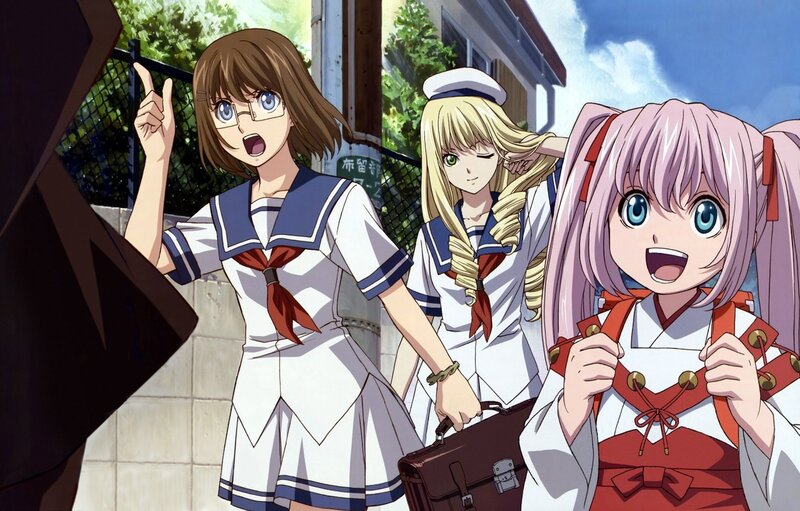 anime girls in school uniforms