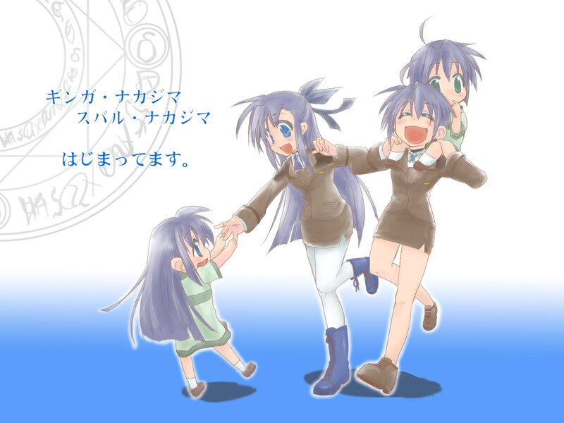 Anime girls in school uniforms